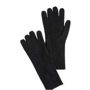 J. Crew Long Black Knit Gloves in Extra-Soft Yarn